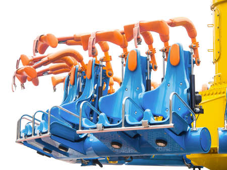 Safety seat of amusement park ride.の写真素材