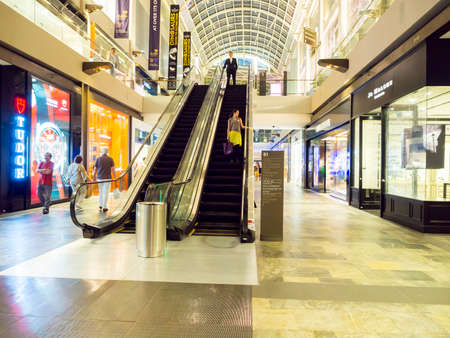 Marina Bay, Singapore - March 09, 2014 : Marina Bay Sands Shopping mall. It is billed as the worldのeditorial素材