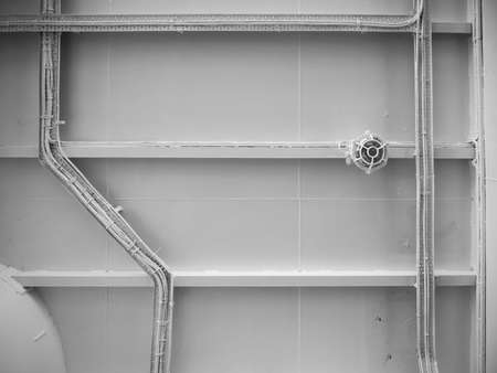 Wireway on metal ceilling building.の写真素材