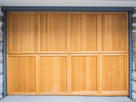 Wooden garage door