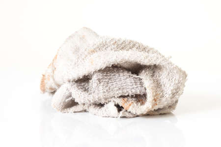 Dirty ragged isolated on white background.の写真素材