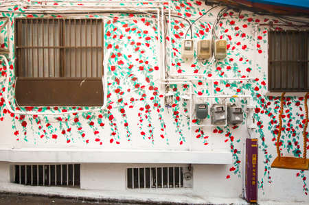 Seoul, South Korea - March 03, 2015 : Street arts in Ihwa Mural Villageのeditorial素材