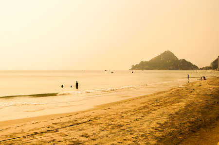 Sunset at tropical summer beach in Thailand.の写真素材