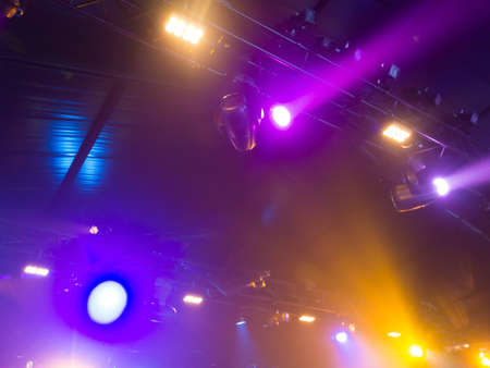 Stage spotlight with laser rays