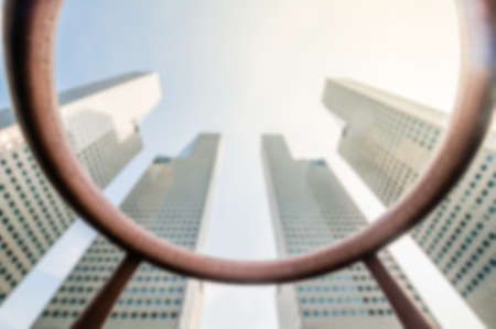 Blur background image of skyscrapper business building.の写真素材