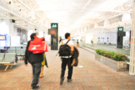 Blur background image of airportの写真素材