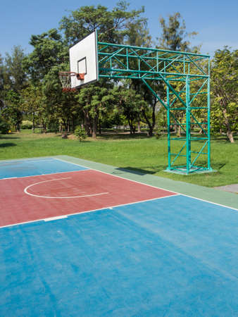 Outdoor basketball hoopの写真素材