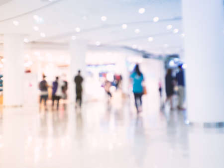 Shopping mall blurred backgroundの写真素材