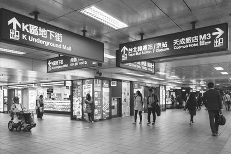 Taipei Station, Taiwan - March 04, 2016 : Taipei Station is the main transportation hub for both the city and for northern Taiwan.のeditorial素材