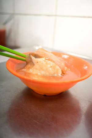 Agei or Ah GeA local specialty unique food in Tamsui, Taiwanの写真素材