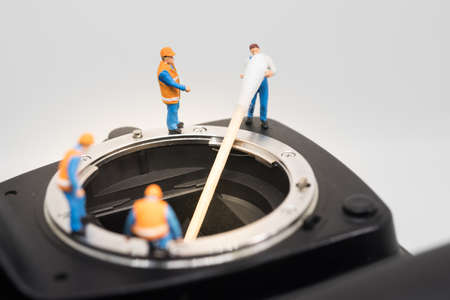 Camera sensor cleaning teamの写真素材