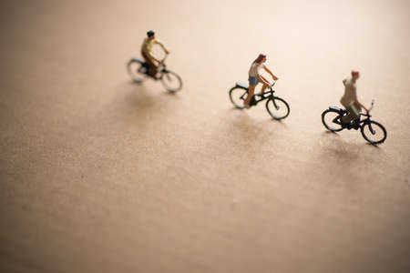 Friends are on fun bike tripの写真素材