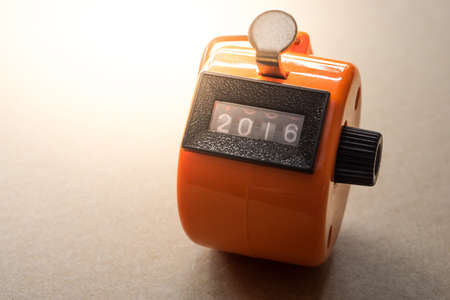 Tally counter show digit 2016  to new year 2017の写真素材