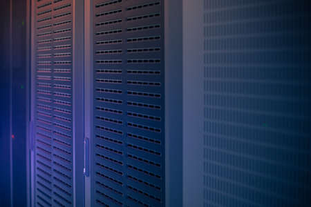 Data Center Computer Cabinet Background. Technologies background