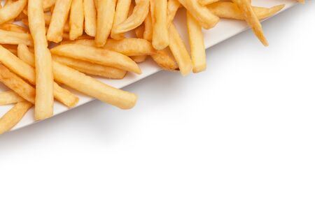 French fries isolated on white backgroundの写真素材