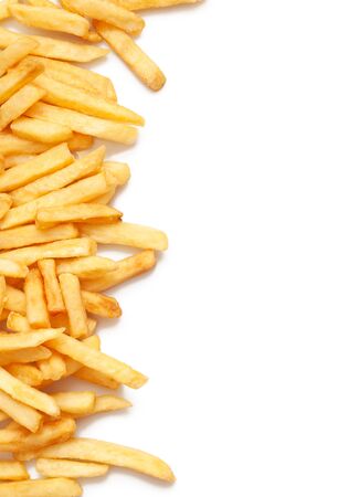 French fries isolated on white background