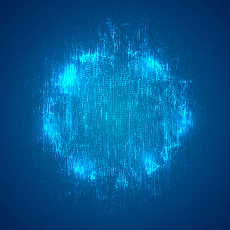 vector abstract star on background, points and dotsのイラスト素材