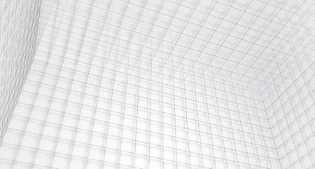 vector 3d background of square grids and lines