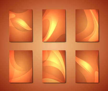 set of six vector templates. covers from abstract patterns for paperwork and brochuresのイラスト素材