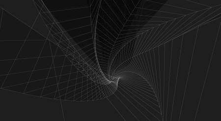 Abstract 3d vector background. space flashes, tunnel and whirlwinds.のイラスト素材