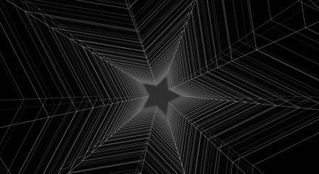 Abstract 3d vector background. space flashes, tunnel and whirlwinds.のイラスト素材