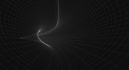 Abstract 3d vector background. space flashes, tunnel and whirlwinds.のイラスト素材