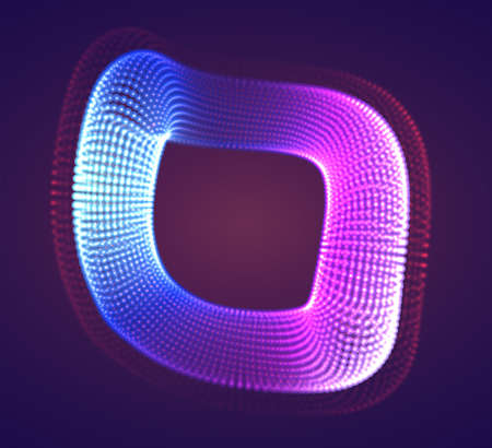 Vector abstract form. bright colors and highlights. neon rainbow.