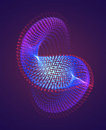 Vector abstract form. bright colors and highlights. neon rainbow.