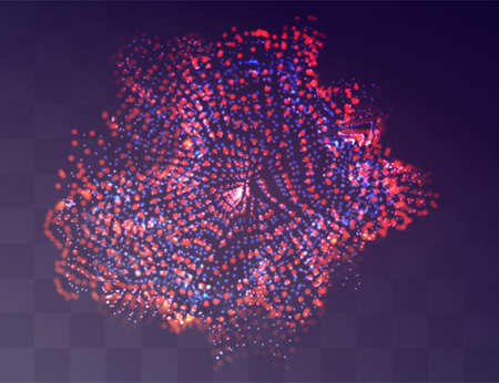 Vector abstract form. bright colors and highlights. neon rainbow.のイラスト素材