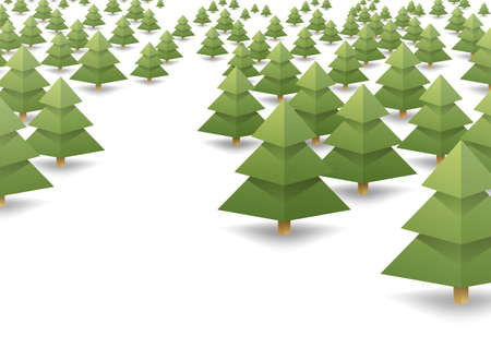 coniferous forest landscape. clean air, camping, logging, loggers. vector background for designのイラスト素材