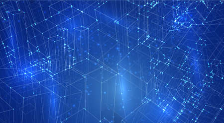 vector geometric background. abstract square shapes and bendsのイラスト素材