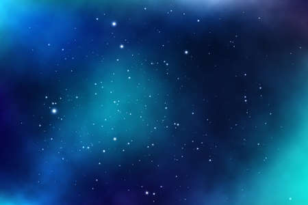 vector background of an infinite space with stars, galaxies, nebulae. bright oil stains and blots with white dotsのイラスト素材