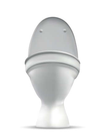 3d vector white toilet with cistern. ready element for the design of advertising plumbingのイラスト素材