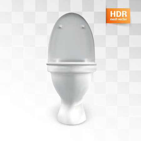 3d vector white toilet with cistern. ready element for the design of advertising plumbingのイラスト素材