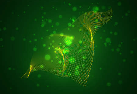 abstract vector 3d background with bends and waveのイラスト素材