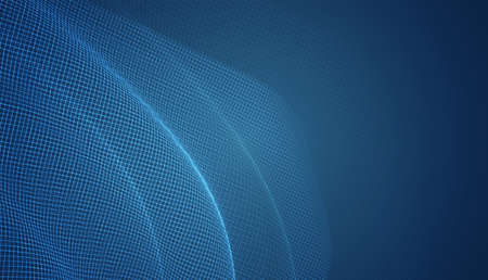 abstract vector 3d background with bends and wave
