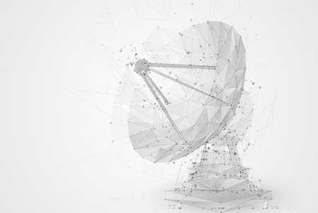 abstract vector. Radio antenna. astronomy and space researchのイラスト素材