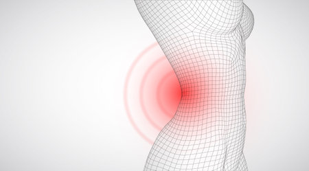 3d female body from square polygons. vector. cure for painのイラスト素材