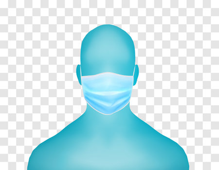 medical mask for doctors and patients, builders and painters. vector illustrationのイラスト素材
