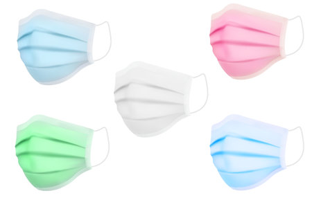 medical mask for doctors and patients, builders and painters. vector illustrationのイラスト素材