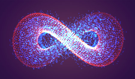 Vector abstract form. bright colors and highlights. neon rainbow.のイラスト素材