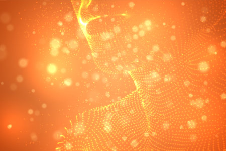 contour of the female face, vector abstract art background. style dots and highlightsのイラスト素材