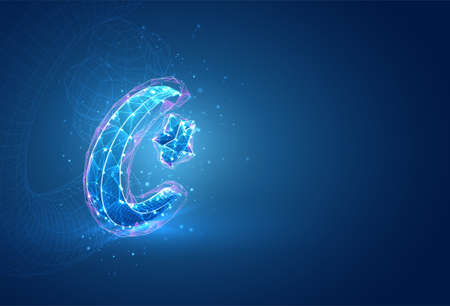 3d vector symbol, volumetric object on a blue background. layout for business and presentationのイラスト素材