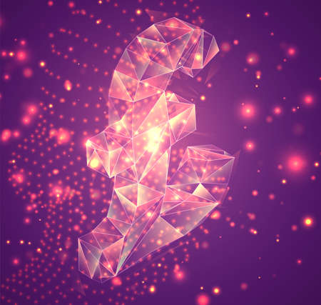 3d vector symbol, volumetric object on a pink background. layout for business and presentationのイラスト素材