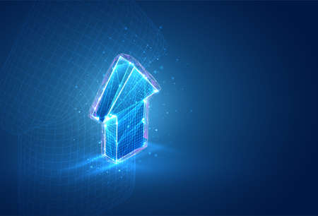 3d vector symbol, volumetric object on a blue background. layout for business and presentation