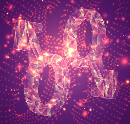 3d vector symbol, volumetric object on a pink background. layout for business and presentationのイラスト素材