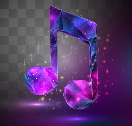 vector 3d object on square mosaic background. space as an ideaのイラスト素材