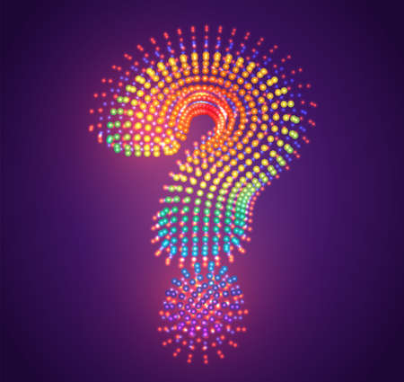 vector symbol of luminous dots, rainbow gradientのイラスト素材