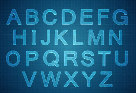 vector set of letters, ready alphabet. 3d styleのイラスト素材