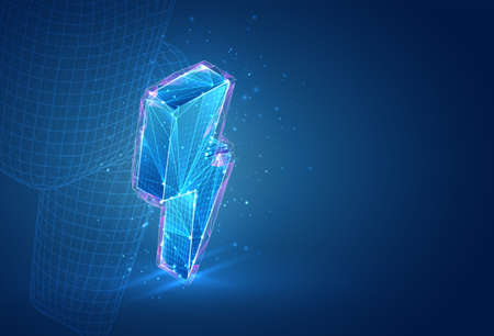 3d vector symbol, volumetric object on a blue background. layout for business and presentation